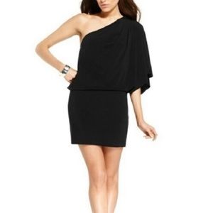 One Shoulder Black Dress